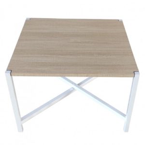 Table basse dessus bambou pied métal