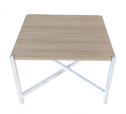 Table basse dessus bambou pied métal