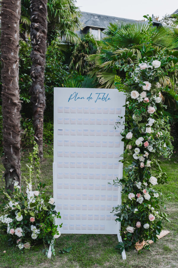 Grand panneau blanc sur pied