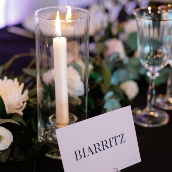 Photophore verre et bougeoir verre pour les événements et mariages par Loc'N Chic dans les Landes et le Pays basque