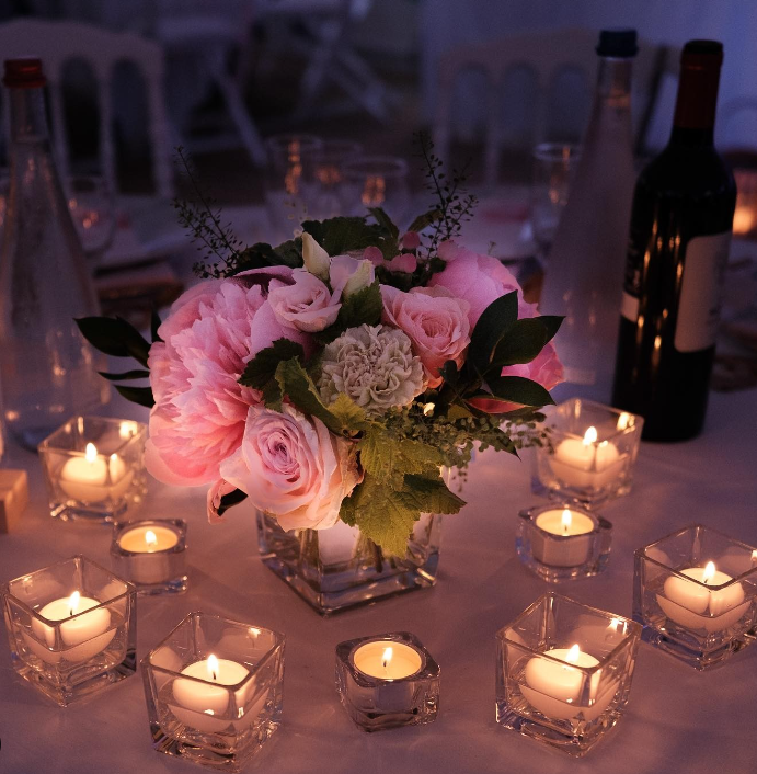 Photophore cubes en verre pour les événements et mariages par Loc'N Chic dans les Landes et le Pays basque